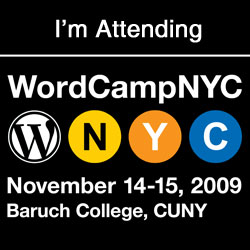 I am attending WordCampNYC 2009