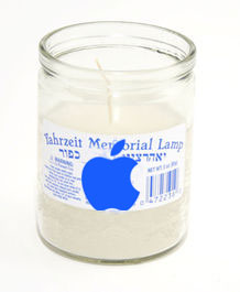A Yahrtziet Candle in honor of Steven P. Jobs